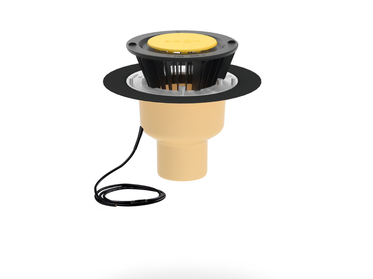 Wpust dachowy TRENDY z kołnierzem zaciskowym ogrzewany