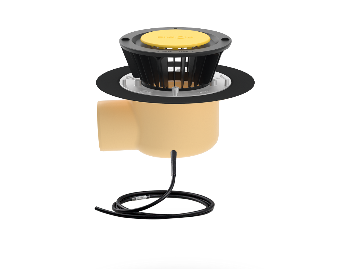 Wpust dachowy TRENDY z kołnierzem zaciskowym kątowy ogrzewany